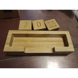 Calendario Perpetuo CALCUBE de Bambú, Gadgets Ecológicos - Product Image 2