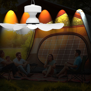 2025 New Arrival Mini Solar Ceiling Fan Built-in <b>Battery</b> 10000mah Powered Solar With LED Light SCF-001 Solar Fan - Product Image 2