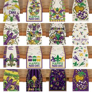 JUXINDA Chemin <span class=keywords><strong>de</strong></span> <span class=keywords><strong>table</strong></span> <span class=keywords><strong>de</strong></span> <span class=keywords><strong>carnaval</strong></span> Décorations <span class=keywords><strong>de</strong></span> fête <span class=keywords><strong>de</strong></span> vacances Décor <span class=keywords><strong>de</strong></span> <span class=keywords><strong>table</strong></span> <span class=keywords><strong>de</strong></span> fête Fournitures à thème Mardi Gras - Product Image 3