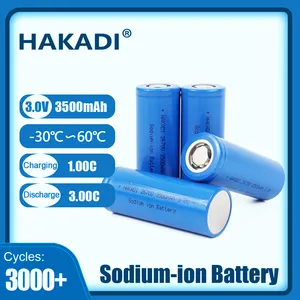 بطارية أيونات الصوديوم من HAKADI بقدرة 3 فولت 3500 مللي أمبير في الساعة بطاريات قابلة للشحن مزودة بخلية na Ion وSib 26700 26650 للدراجات الكهربائية والدراجات الصغيرة والدراجات الكهربائية