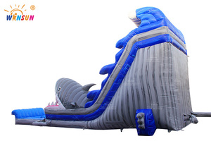Winsun Inflatable cá mập trượt nước chạy đi xe cho các sự kiện ngoài trời Inflatable cây cọ tấn công Inflatable trượt N trượt hồ bơi thuê - Product Image 3