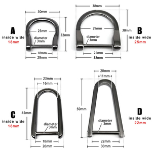 Kim loại có thể tháo rời mở vít Clasp cho túi xách vai da thủ công Túi <span class=keywords><strong>d</strong></span>ây đeo vành đai Dee <span class=keywords><strong>D</strong></span> vòng khóa sửa chữa - Product Image 1