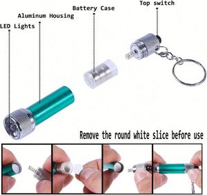 <b>Custom</b> Logo UV LED Flashlight Mini <b>Keychain</b> with 5 LEDs Aluminum Portable Bulk Pack - Product Image 4