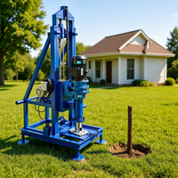 Foreuse rotative pour puits d'eau, profondeur max. 200 m, moteur électrique, machine de forage portable avec pompe, provenance Chine