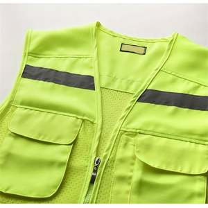 Wholesale Traffic Work Construction Security High Visibility Reflective Safety Mesh Vest with Logo - Product Image 5