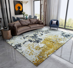 Tappeti di Lusso Cynthia per Decorazione d'Interni, Arte Murale in Lana Intagliata con Piume di Pavone Blu - Product Image 6