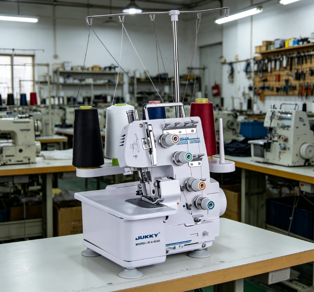 JUKKY JK434 Industrial 4-Thread Apparel Machinery Mini Domestic Overlock Sewing Machine for Home Use Maquina Overlock Hot Sale
