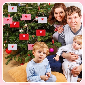 Confezione da 30 Cuori in Feltro, Decorazioni per San Valentino, Ornamenti Appesi per Albero di Natale, Matrimoni, Compleanni, Feste - Product Image 5
