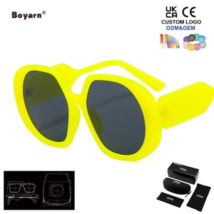 Gafas de Sol de Acetato Extra Grandes de Lujo al por Mayor de Boyarn, Lentes de Sol con Logotipo Personalizado para Hombre y Mujer - Product Image 4