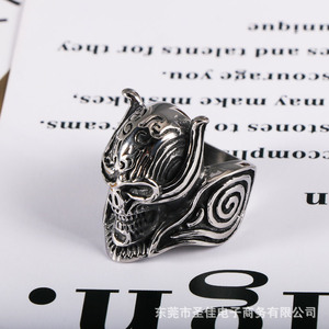 Skeleton Skull <b>Titanium</b> Steel <b>Ring</b> For <b>Men</b> Index Finger Gift Jewelry - Product Image 3