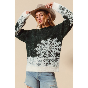 Năm mới 2024 Áo len len thiết kế quà tặng giáng sinh mềm mại ấm áp dài tay áo kỳ nghỉ Mẫu Tops dành cho phụ nữ - Product Image 5