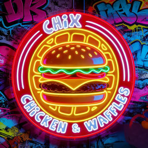 Décoration murale d'entreprise, <span class=keywords><strong>logo</strong></span> de magasin personnalisé en acrylique LED, enseigne lumineuse au néon avec impression UV - Product Image 3