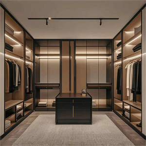 Modern Brown Gloss Design Sliding Door <strong>Wardrobe</strong> <strong>Set</strong> One <strong>Piece</strong> Closet Column Mirror for Bedroom Furniture Living Room - Product Image 3