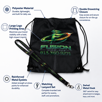 Sac à dos personnalisé en gros avec cordon de serrage, sac de sport avec logo imprimé et ensemble de lanières pour écoles, événements sportifs, salons professionnels, usines