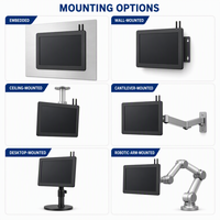 Panel PC IP65 Komputer Industri Tablet Android 10.1 Inci Core 15.6 Layar Sentuh 2 LAN 4 USB VESA Mount Embedded