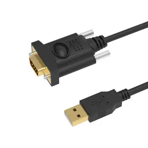 OEM personalizado USB 2,0 a Serial DB9 RS232 FTDI Chip Adaptador convertidor Cable para computadora, cámara digital, escáner, etc.