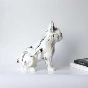 Polyresin Decoratief Hondenbeeld Met Bril Kunstmatige Stijl Huis Kerstdecoratie - Product Image 6