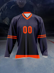 남여 공용 아이스 하키 저지 긴 소매 사용자 정의 이름 번호 열 전달 인쇄 100% 폴리에스터 빠른 건조 수분 위킹 - Product Image 4