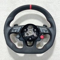 Volante de Fibra de Carbono S-Line para Audi TT R8 A4 C6 C7 C8 A5 B8 B9 S3 S4 S5 S6 S7 RS6 RS5 RS7 Q3 Q5 Q7 A6 A7 A8 A1 A3 8V 8P