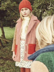 Gabardina Vintage de alta calidad para niñas pequeñas, abrigo de lana relleno con cierre de botones de carcasa de poliéster transpirable - Product Image 2