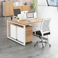 Conception modulaire de cloison de casier de Station d'ordinateur en forme de rectangle de bureau de personnel de bureau en bois moderne Durable simple pour le commercial