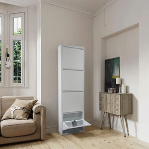 Металлический настенный шкаф для обуви с 4 выдвижными ящиками, современный, прочный, для дома и гостиной, от фабрики в Гуанчжоу - Product Image 5