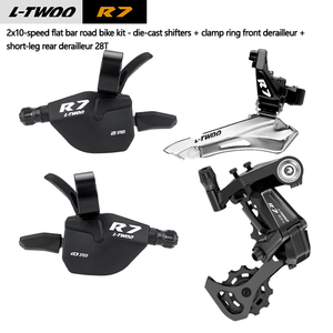 Kit de Cambio de Velocidades para Bicicleta de Carretera R7 <span class=keywords><strong>2X10</strong></span> con Manillar Plano, Palancas de Cambio, <span class=keywords><strong>Desviador</strong></span> <span class=keywords><strong>Delantero</strong></span> 28T/32T y <span class=keywords><strong>Desviador</strong></span> Trasero - Product Image 5