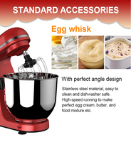 Robot pâtissier de cuisine 5L 5.7L avec bol en acier inoxydable et boîtier en plastique ABS OEM Impastatrice Artisan