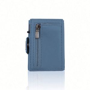 Luxury Fashion Men's Card <b>Wallet</b> Organizer-PU Leather Zipper Coin Pocket <b>RFID</b> <b>Blocking</b> 9.7x6.7CM (usa Mairun Model 823 Custom - Product Image 5