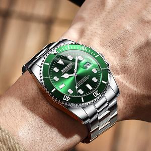 Montre à quartz pour homme Binbond 2026 avec logo personnalisé, en acier inoxydable, étanche 30M, cadran vert lumineux, boîtier 42mm - Product Image 2