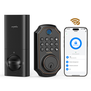 Cerradura Inteligente Arpha D280W con Wifi, Control Remoto por Aplicación Tuya, Huella Dactilar, Contraseña, Entrada sin Llave para Puerta de Madera, Cerradura de Seguridad para Interiores y Exteriores - Product Image 1