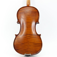 Violon en bois massif de couleur profonde, flammé, universel, modèle le plus récent, avec étui de violon