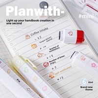 Planwith Mark – Ensemble de tampons multi-usages en plastique, tampons mignons style Instagram pour la planification et le journalisation, idéaux pour l'embellissement de carnets et le fan-art