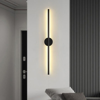 Applique murale linéaire moderne AB pour salon, chambre à coucher, chevet, éclairage vers le haut et vers le bas, lumière noire LED lumineuse opposée
