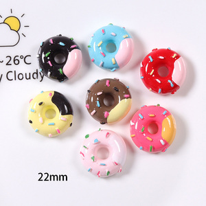 Venta caliente a granel Stock 3D moldes en miniatura Dot Donut Flatback Diy cabujones de resina - Product Image 2