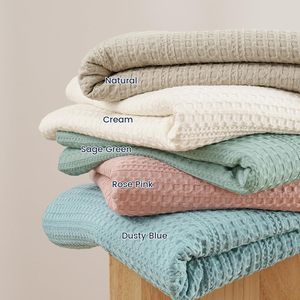 Cobertor de Waffle Leve e Respirável, Confortável e Estético para Cama, Sofá, Carro e Decoração de Casa - Product Image 4