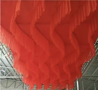 Installation artistique éolienne : Rideau transparent arc-en-ciel en tissu suspendu, décoration pour événements extérieurs, toile de fond pour mariages et fêtes, style ROMANTIQUE pour plafond