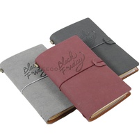 Carnet de voyage personnalisé format A5, couverture en cuir PU vintage rechargeable, fait main, avec sangle élastique