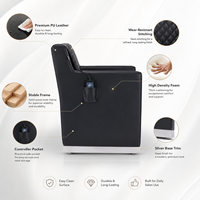 Fauteuil de Salon de Beauté Professionnel Multifonction XFMC avec Massage Électrique du Dos et Fauteuils de Massage pour Salon de Coiffure et Bar
