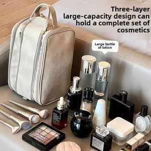 Nouvelle conception de sac de rangement pour cosmétiques de voyage, sac de toilette pratique pour le voyage, sac de rangement pour pinceaux de maquillage et articles de toilette - Product Image 4