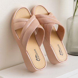 Chaussons <span class=keywords><strong>de</strong></span> haute qualité pour femmes, pour l'été, à talon moyen, semelles épaisses, décontractés et confortables, pour la maison et la salle <span class=keywords><strong>de</strong></span> bain, antidérapants - Product Image 2