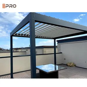 Aluminum Custom Luxury Attached Sunroof Tenda Eisen Blade Bioclimatique Pergola