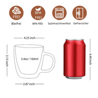 CnGlass Double paroi en verre borosilicaté tasse à thé expresso tasses à café ménage verres verre à vin tasse ménage verres