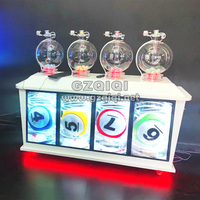 Multi cylindres 4d machine à loto avec écrans pour pick 4 jeux de loterie avec cylindres sphériques