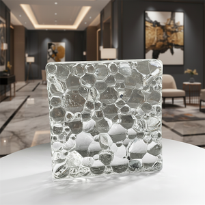 Vente en gros d'usine - Briques de <span class=keywords><strong>verre</strong></span> ondulées transparentes de haute qualité pour salle de bain et cuisine, 150*150*50mm, pour murs intérieurs de maison et d'hôtel - Product Image 2