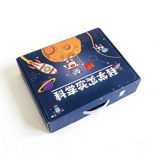 Caja <span class=keywords><strong>de</strong></span> Regalo Plegable <span class=keywords><strong>de</strong></span> Cartón Kraft Reciclado Personalizada para el Día del Niño, con Asa y Logotipo, para Juguetes <span class=keywords><strong>de</strong></span> Bloques <span class=keywords><strong>de</strong></span> Construcción - Product Image 3