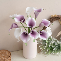 Dekorative Weiße Calla-Lilie Rosa Lila Realistische Eva Callalily Künstliche Blumen für Hochzeit und Party