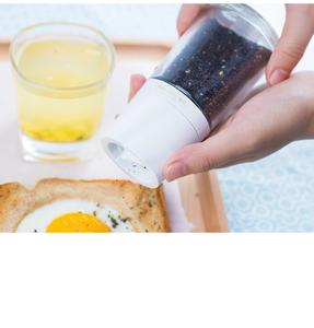 New Arrival Customized Classic 120ml Round Transparent Glass <b>Grinder</b> Bottle with <b>Plastic</b> Mill Premium Personalized Mills - Product Image 1