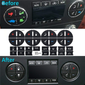 カーコントロール計装フィルムパネルPVCマットボタンステッカーカーボタンACコントロールパネルステッカー - Product Image 6