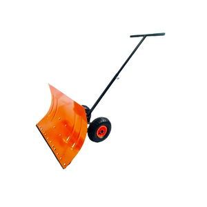 <b>Snow</b> Shovel Metal Blade Pneumatic Wheels Black/Yellow 29" <b>Snow</b> <b>Plow</b> Angle Adjustable 10" Driveway Pavement <b>Snow</b> Removal Tool - Product Image 4
